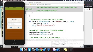 Creating a iOS App - Core Data Part 2 Show Insert, Update, Delete and Fetch On Table View