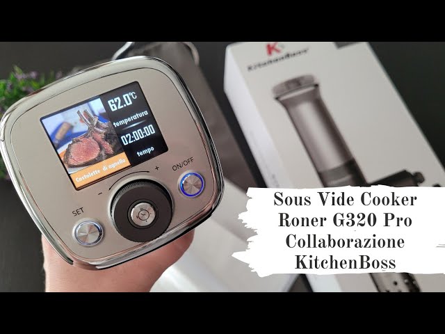 Cuiseur Sous Vide KitchenBoss G320 Pro Argent - 20 Programmes de