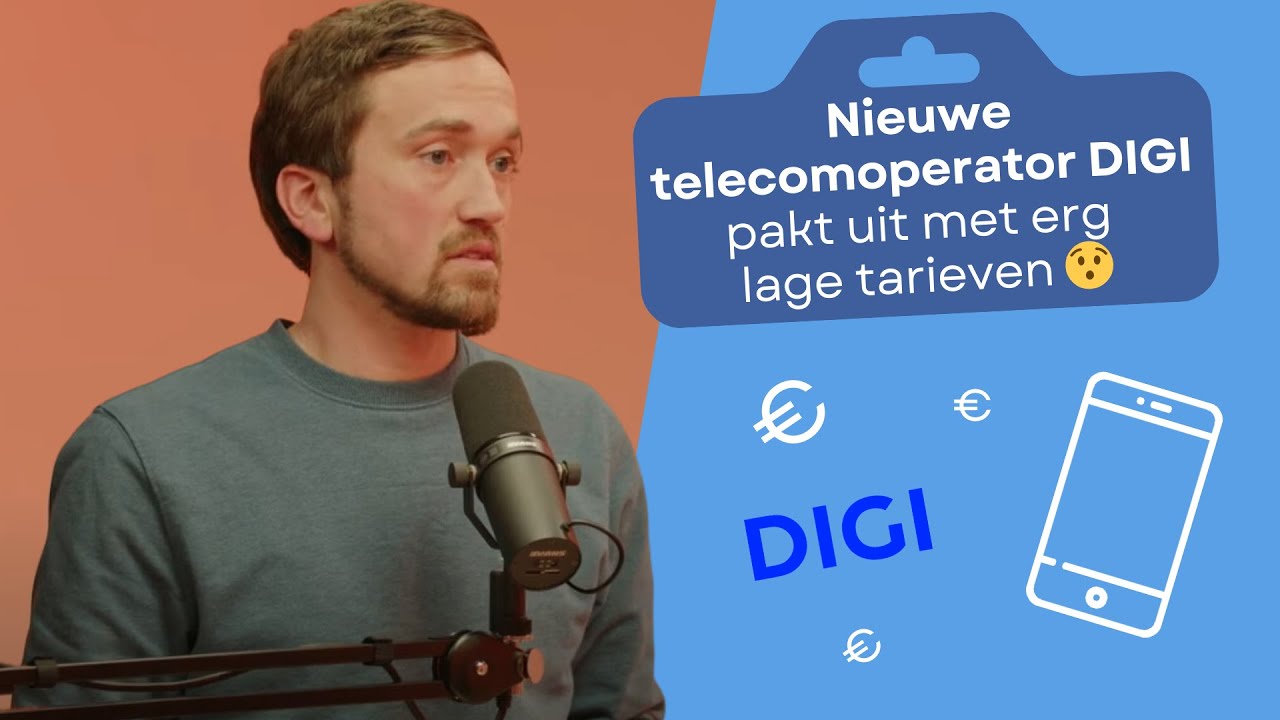 Nieuwe telecomoperator DIGI pakt uit met erg lage tarieven - YouTube
