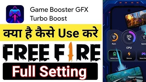 Game Booster GFX Turbo Boost || Game Booster GFX Turbo Boost Kaise Use Kare || Turbo Game Booster