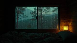 Soft Rain in the Open Window Bedroom ☔ Warm Cozy Night Ambience for Sleeping and Relaxation