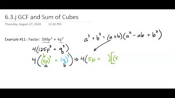6.3.j GCF and Sum of Cubes