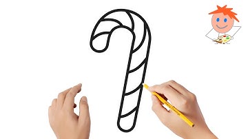 How to draw a Christmas candy cane | Easy drawings 🎅