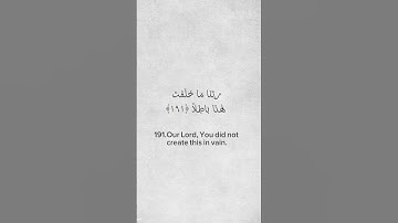 سورة آل عمران ﴿١٩١﴾  /  Surah Al Imran (191)