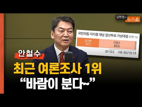 안철수 &amp;quot;최근 조사 압도적 1위, 현역 20명 이상 지지.. 바람이 분다&amp;quot;