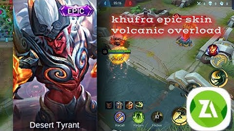 Khufra EpicSkin Script [Volcanic overload]-100% Full Effect with Frame,logo and lobby Animation