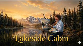 Bob Ross ASMR To Sleep | The Joy Of Painting | Lakeside Cabin |Black Screen