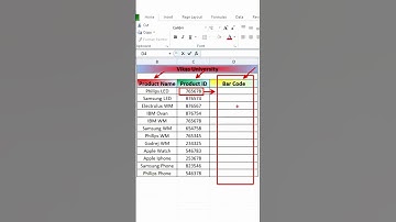 Shortcut to generate barcode in excel. #shorts #excel #exceltutorial