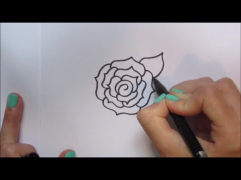 Wonderbaarlijk Cartoon roos/rose tekenen! | 'How to draw' #44 - YouTube RX-14