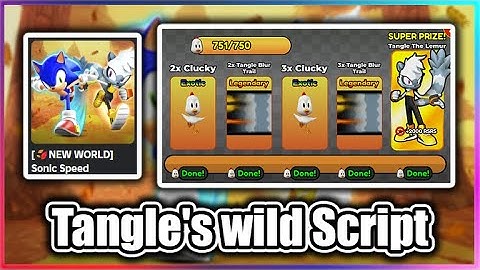 [🍂NEW WORLD] Sonic Speed Simulator Script - Finish Tangle