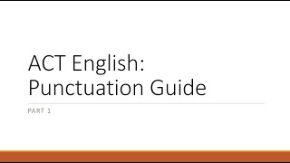 ACT English: Punctuation Guide Part 1 (outdated) screenshot 4