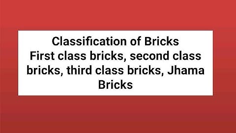Classification of Bricks in Hindi | Types of bricks #classificationofbricks #typesofbricks