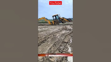 131 | JCB 3DX Xtra machine struggles in the mud, Driving Skills of JCB Driver | Part - 09