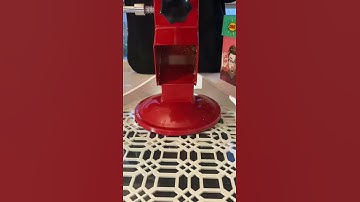 This nutcracker machine can easily split tough-shelled nuts like walnuts.