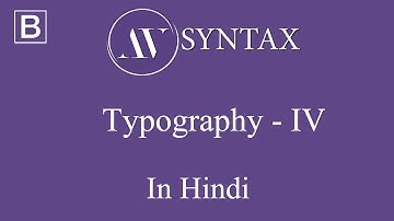 Learn Bootstrap in Hindi-21  Bootstrap Typography - IV