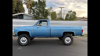 1985 Chevy Silverado Custom Deluxe K20 4 speed manual