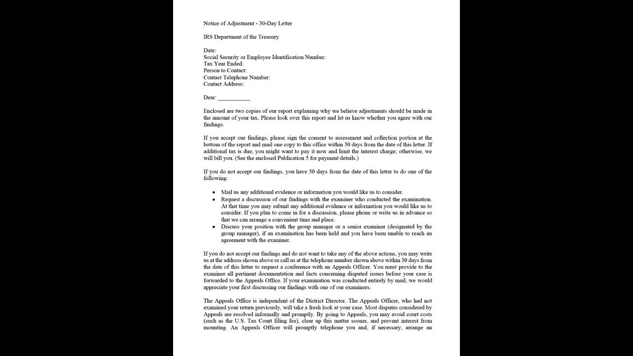 How to Write a Tax Protest Letter to the IRS Contesting an Issue - YouTube