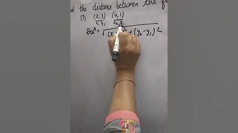 find the distance between the following pairs of points (2,3)(4,1)/
