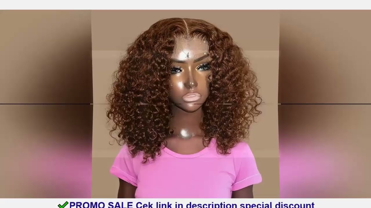 Deep Wave #4 Brown Water Wave Human Hair Bob Wigs 134 Lace Frontal Wigs Human Hair Short Wig Transpa