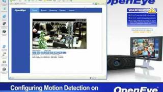 How do I configure motion detection on OpenEye network cameras?