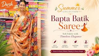 Bapta Batik Saree 💃 Soft Fabric with Timeless Elegance #BaptaBatik #BatikSaree #darsh #saree screenshot 5