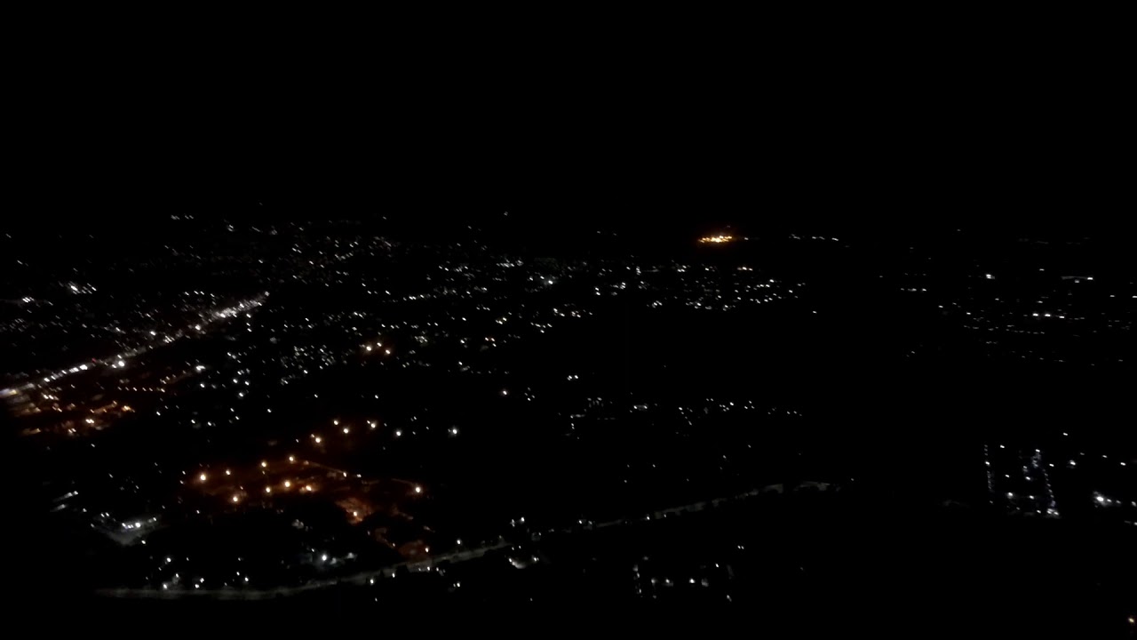 Landing at Bangalore airport. Night view YouTube