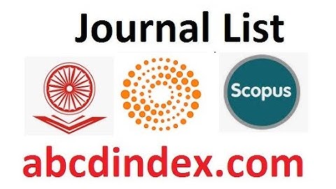 Scopus Indexed Journal List | UGC Care Journal List | Web of Science Journal List