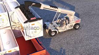 How Tank Containers Are Transported by Barge | 3D Logistics Animation Video | Danteco Hermanns