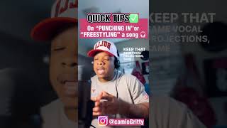 QUICK TIPS✅ on How to Freestyle Or “Punch In” #rapper #howtorap #shorts