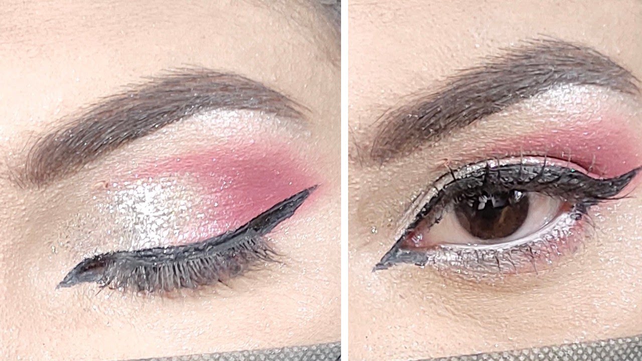 walima eye makeup tutorial | classic silver glitter eye makeup tutorial ...