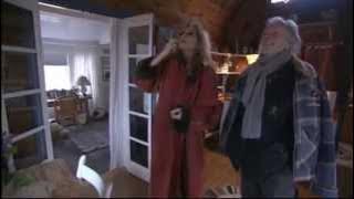 Carly Simon gives Klaus Voormann a tour of The Black Honeymoon Cottage