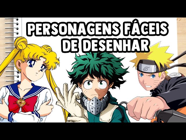 Desenhando Luffy Goku e Naruto ( Personagens dos Animes que eu mais gosto )  