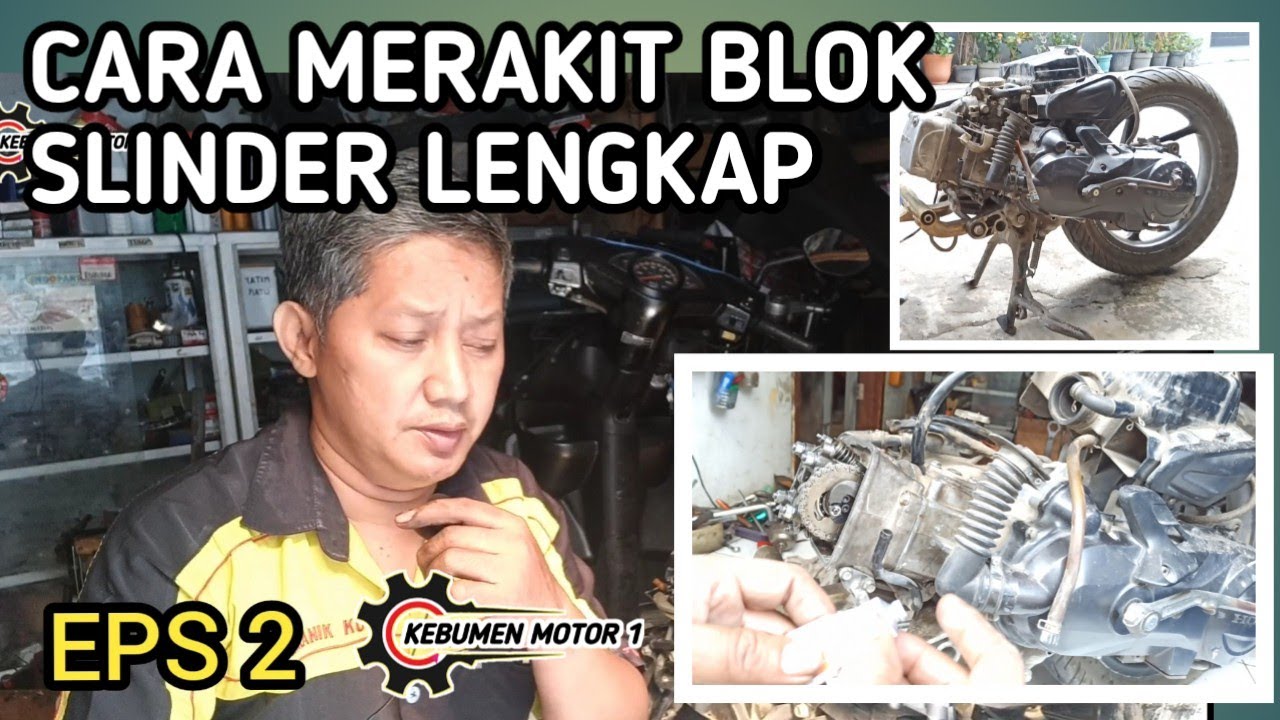 cara merakit mesin blok seher Vario 110 sampai bunyi
