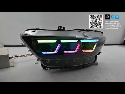 2015-2017 Ford Mustang S650 Style RGB FLOW SERIES Tri-Beam LED DRL ...