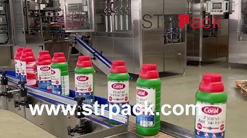 Pesticide Filling Line Bottle Liquid Servo Piston Filling Machine Tracking Type Capping Machine