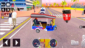 Tuk Tuk auto rickshaw driver 3D game - 291 auto rickshaw driving game - Android iOS Gameplay