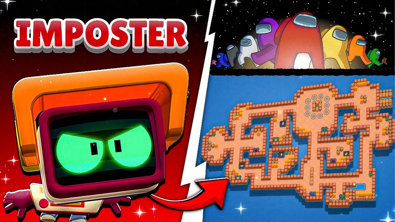 Мы сыграли в настоящий Among Us в Brawl Stars 😱 - Игра лжи и лицемерия 🤣🔥 (Brawl Stars)