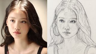 Learn to Draw a Girl with Serene Features Like a Pro by One Pencil drawing 40,938 views 3 months ago 30 minutes