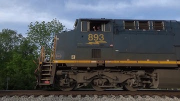CSX ES44AH 893 w/ Nice K5LA Leads Late Q584-04 on 5/4/22