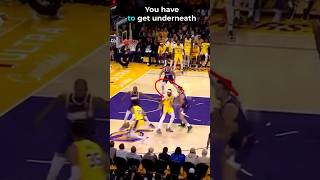 Drew Eubanks doesn’t get underneath Anthony Davis on the switch so it’s dunk