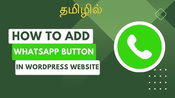 how to add whatsapp button in wordpress website #intamizh #whatsappbutton #chaty
