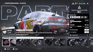 NFS Unbound | Mitsubishi Lancer Evolution X is OP in A+ | 269 A+ GRIP BUILD (R34 Engine Swap)