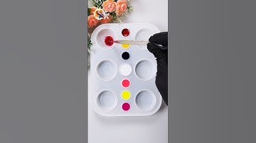 How to create 6 new colors from 7 colors #colormixing #paintmixing #acrylic color #colors #shorts