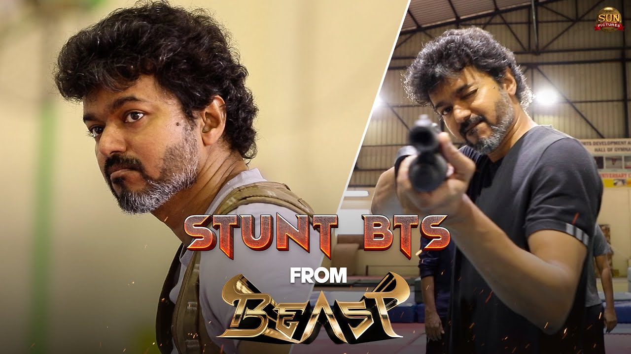 Exclusive BTS from the Super Cool Stunt Rehearsal of  Beast  Thalapathy Vijay  Sun Pictures