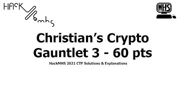 HackMHS 2021 CTF - Christian