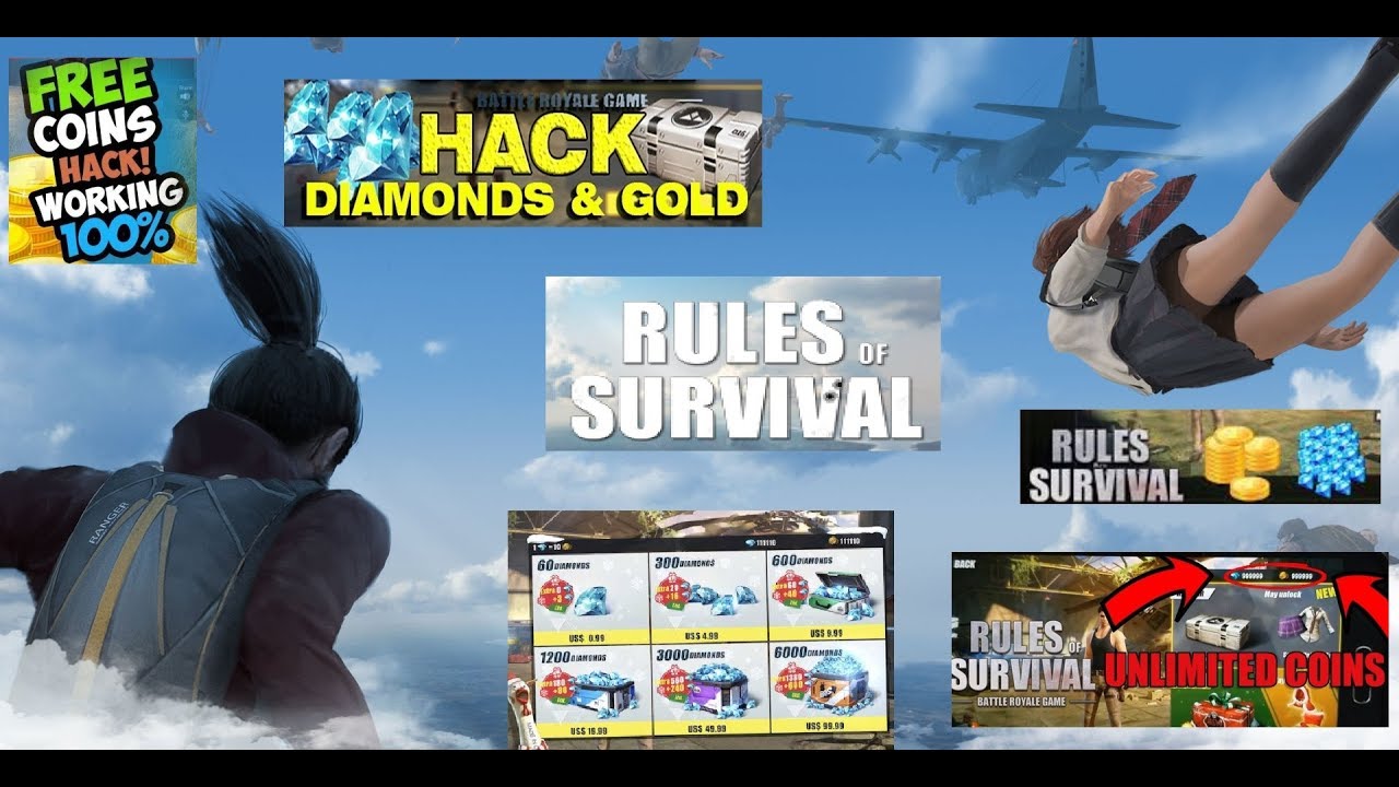 RoS Rules of survival Hack Diamonds and Gold Free PC| Android| ios| mobile  *2019*! no root - 