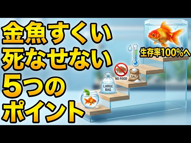 プロが教える金魚すくいの金魚の成功への5つのポイント - YouTube