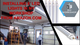 Replacing Fluorescent Shop Lights with Amazon LED Lights from Barrina