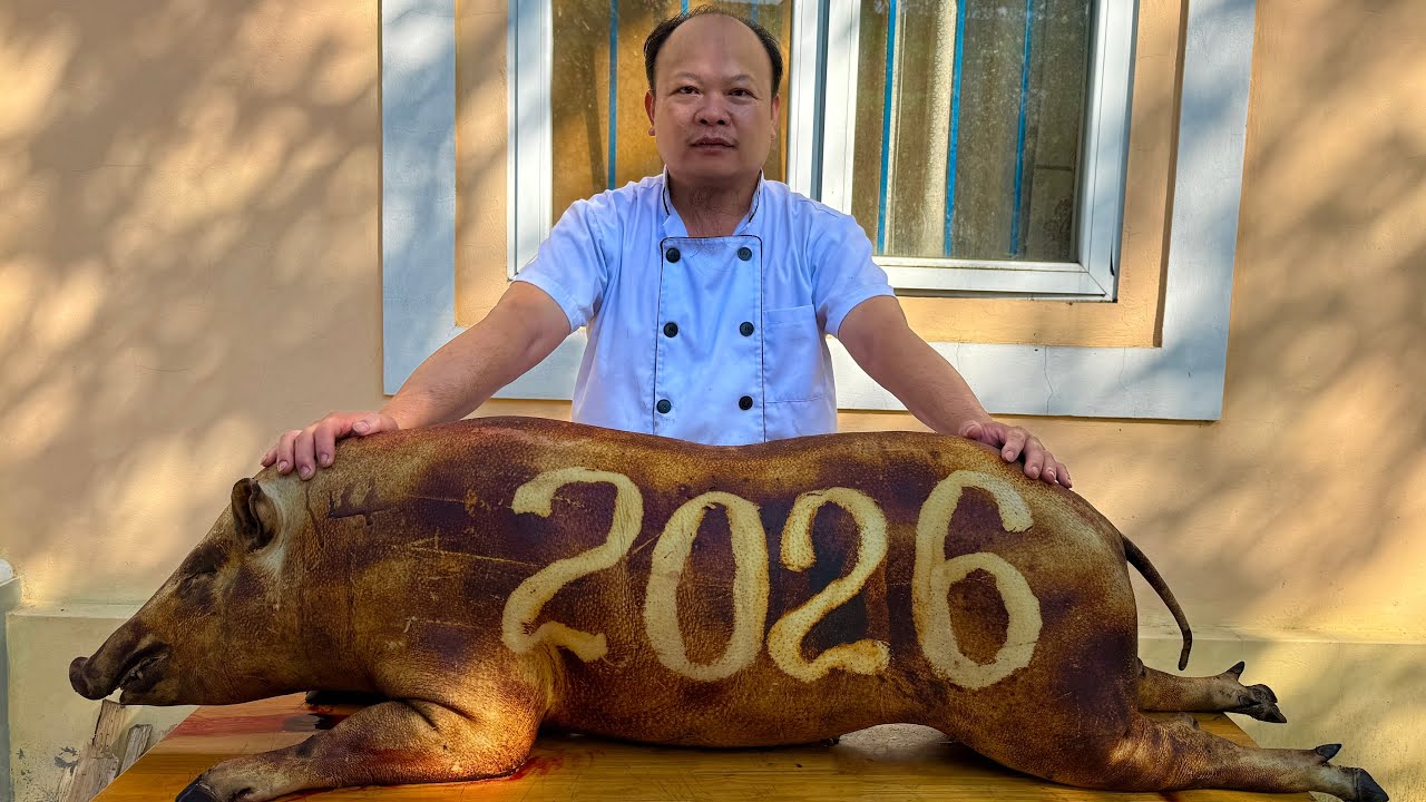 Đùi lợn rừng nướng tảng // Sơn Hào 