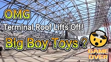 Terminal Roof Lifts Off! Watch the Mega Steel Structure Soar Into Place